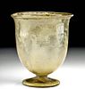 Roman Glass Goblet w/ Champagne Hue