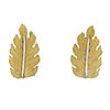 Buccellati 18k Gold Leaf Motif Earrings