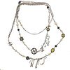 Chanel Costume Stones and Pearls Long Necklace