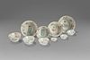 Ten porcelain bowls with erotic scenes, China 19th - 20th centuries