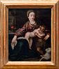 Pittore rudolfino, inizi secolo XVII - Madonna with Child, San Giovannino and a little lamb