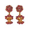 22k Gold Coral Bead Day &amp; Night Earrings