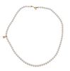 Mikimoto 18K Gold 4mm Pearl Strand Necklace