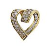 14k Gold Diamond Heart Slide Pendant 