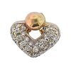 18k Gold Diamond Heart Pendant 