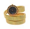 Bvlgari Bulgari Tubogas 18k Gold Wrap Watch Bracelet BB26GL