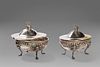 Pair of silver sugar bowls, Genoa early 19th century