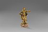 Small sculpture in gilded bronze, with marble base, depicting an allegorical female figure, Florence 17th century