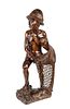 Chinese Intricate Rosewood Carving, Fisherman