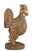 Large Folk Art Wood Carving of a Rooster