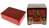 2 Japanese Lacquer Boxes