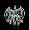 A Kingfisher Feather Phoenix-Form Headdress
Length 4 in., 10.2 cm.