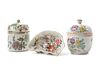 Three Famille Rose Porcelain Articles
Height overall 4 1/4 in., 10.8 cm.
