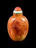 A Russet Jadeite Snuff BottleHeight overall 3 in., 7.6 cm.