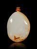 A White Jade Pebble-Form Snuff Bottle
Height overall 3 in., 7.6 cm.