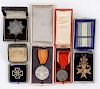 German WWII Assorted Cased Medals, Lot of Five 