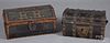 Two leather dresser boxes, 19th c.