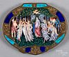 800 silver and enamel compact