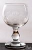 Etched glass marriage goblet