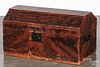 New England painted basswood lock box, 19th c.