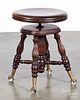 Chas. Parker Co. piano stool, 19" h.