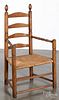 New England William and Mary ladderback armchair