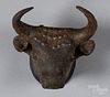 Terra cotta bull's head plaque, 19th c.