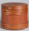 New England pine band box, 19th c.