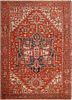 Antique Persian Heriz carpet , 10 ft x 13 ft 10 in ( 3.05 m x 4.22 m )