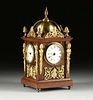 A RENAISSANCE REVIVAL ORMOLU MOUNTED OAK FOUR DIAL CLOCK, HENRY MARC, FRENCH, 19TH CENTURY,