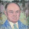 LEON GASPARD (Russian/American 1882-1964) A PAINTING, "Portrait of Carl F. Clark," 1951,