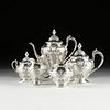 A FIVE PIECE REED & BARTON SILVERPLATE "RENAISSANCE" TEA/COFFEE SET, STAMPED, POST-1945,