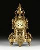 A LOUIS XVI REVIVAL ORNATELY DETAILED GILT BRONZE MANTLE CLOCK, WORKS BY A.D MOUGIN, 1880-1900,