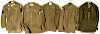 US WWII Army Uniforms, Lot of Five 