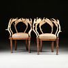 A PAIR OF BIEDERMEIER ANTLER AND CARVED ELM CHAIRS, POSSIBLY GERMAN, EARLY 19TH CENTURY, 