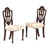 A Pair of New York Hepplewhite Mahogany Side Chairs