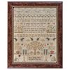 An English Pictorial Embroidered Needlework Sampler