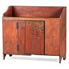 A Red Painted Primitive Dry Sink 