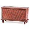 A Federal Paint Decorated Poplar Blanket Chest