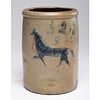 A Two-Gallon Ohio Crock With Incised Cobalt Horse