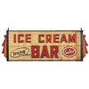A Double-Sided Fro-Joy Ice Cream Wooden Advertising Sign