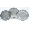 Three English Pewter Chargers