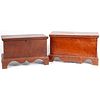 Two  Miniature Blanket Chests