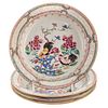 Four Chinese Export Famille Rose Plates