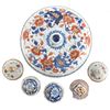 Six Assorted Chinese Export Porcelain Lids