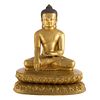 Highly Important Tibetan Gilt Bronze Seated Buddha