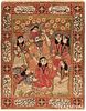 Antique Biblical Persian Kerman rug , 2 ft 1 in x 2 ft 10 in (0.63 m x 0.86 m)
