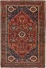 Antique Persian Farahan , size 5 ft x 7 ft ( 1.52 m x 2.13 m )