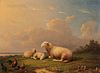 Frans Van Severdonck (Belgian, 1809-1889)      Sheep Resting in a Meadow