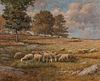 Daniel F. Wentworth (American, 1850-1934)      Sheep Grazing in a Connecticut Field